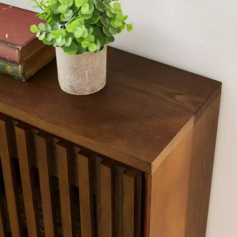 Buffet scandinave, Buffet avec 2 portes et 2 étagères, Meuble de rangement pour salon, salle à manger, cuisine