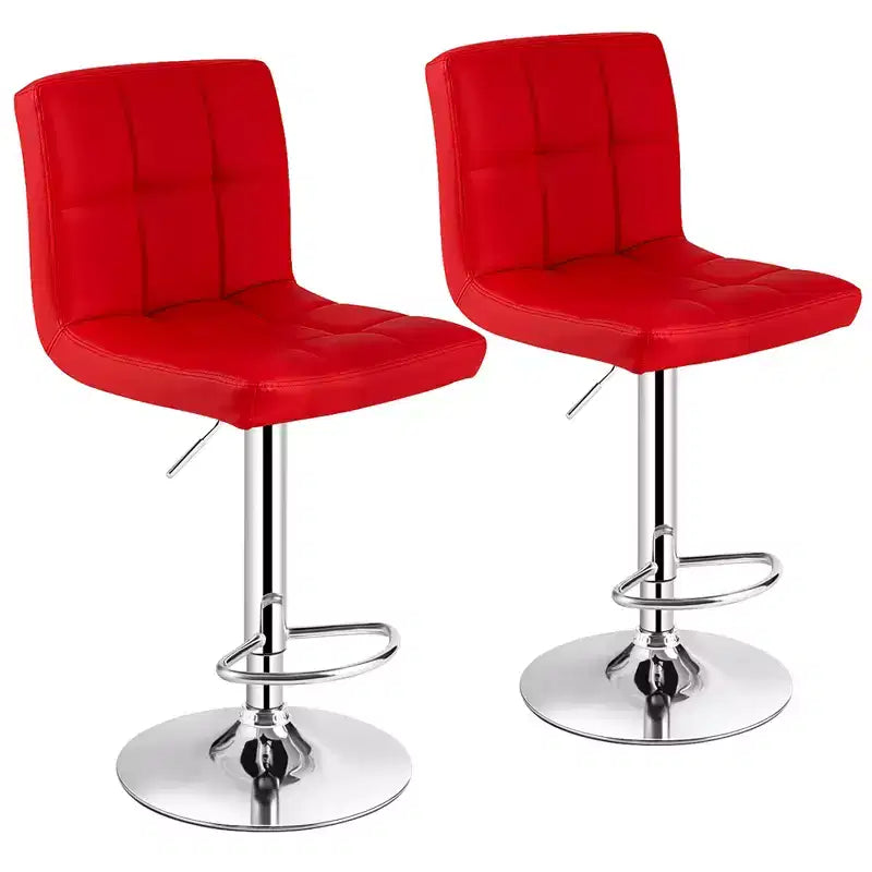Lot de 2 tabourets de bar réglables en similicuir, pivotants, pour cuisine, comptoir, pub